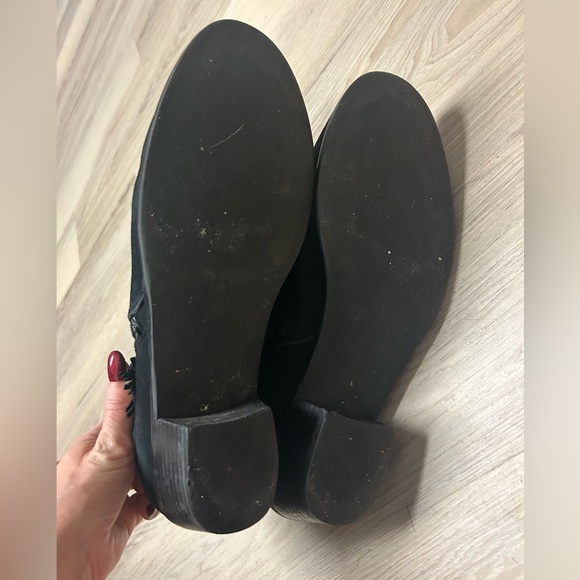 Vionic Ankle Boots Joy Serena Black Suede Womens Sz 11 Comfort Classic Tassels - Picture 12 of 13